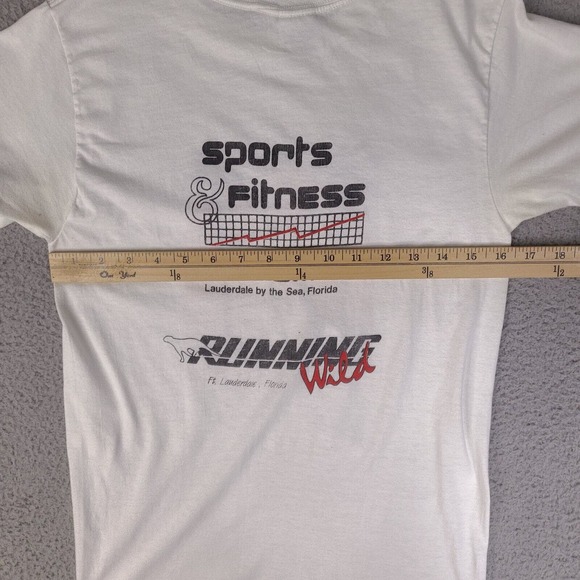 Vintage 1989 Ft Lauderdale By The Sea 5k Run T-Shirt Adult Medium White USA Made - Picture 10 of 15